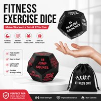 Dés de décision d'exercice à 12 faces pour adultes, jeu d'entraînement, défi de fitness, équipement amusant pour adolescents et débutants, idéal pour la maison et la salle de sport
