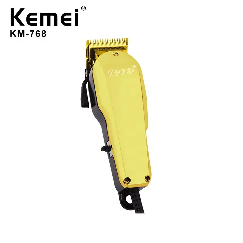 유선 저소음 전기 클리퍼 헤어 트리머 Kemei Km-768 성인 어린이 전문 높은 파워 헤어 커팅 머신