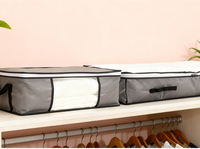 Sac de rangement en tissu non tissé pour édredons et draps – Organisateur anti-humidité pour rangement sous le lit