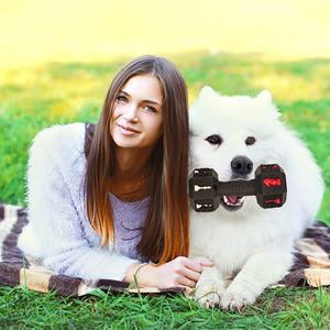 Giocattolo per cani con manubrio in gomma indistruttibile a prova di perdite di cibo Dispenser resistente al morso giocattolo da masticare per stimolazione mentale e cure dentistiche - Product Image 4