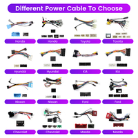 Faisceau de câblage automobile 16 broches pour autoradio Android, câble d'alimentation amplifié avec boîtier Canbus, antenne 4G et antenne GPS
