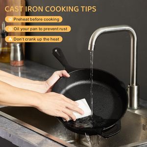 Juego de Sartenes de Hierro Fundido Pre-Sazonadas, Sartén para Asar y Sartén Plana para Cocina de Inducción y Horno - Product Image 3