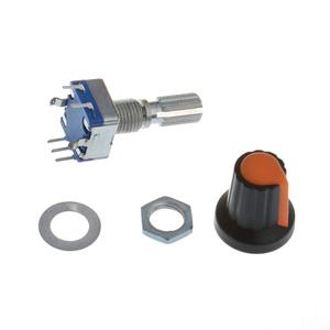Encodeur rotatif Anmbest 20 mm 5 broches 360 degrés avec bouton poussoir et capuchon orange pour le contrôle de circuit - Product Image 2