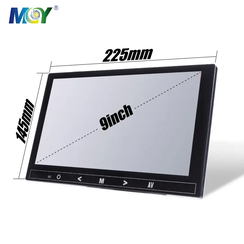 9 ''TFT LCD ดิจิตอลย้อนกลับจอภาพมองหลัง HD หน้าจอสี9นิ้วจอภาพรถยนต์