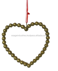 CHRISTMAS <b>TREE</b> DECORATION METAL COPPER COLOUR CHRISTMAS HANGING HEART ORNAMENT HIGH QUALITY - Product Image 6