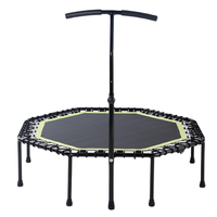 Gym Fitness Exercise Equipment Mini Trampoline with Handle Small Trampoline Jumping Bed