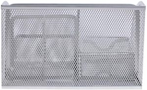 Office Supplies Multi-functional Stationery Storage 5 Compartments Black Metal Mesh Desk Organizer for Pencil <b>Pen</b> Holder - Product Image 6