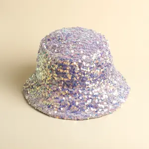 여성용 버킷 모자 야외 어부 뜨거운 판매 INS 여행 파나마 레이디 모자 차양 접는 반짝이 모자
