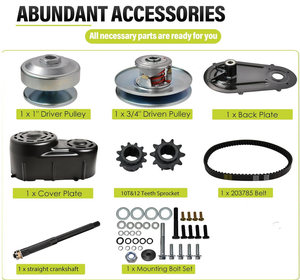 DONGMAX Go Kart, новая управляемая муфта, комплект гидротрансформатора серии 40 с задней пластиной, шкивами сцепления, ремнем и крышкой - Product Image 4