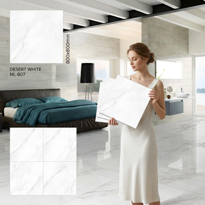 Marfil Beige Gray Marble Look Glazed Porcelain Floor Tiles Premium Luxury Surface 80x80cm - Product Image 6