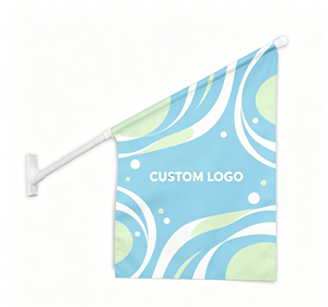 Bandera Publicitaria Colgante para Exteriores, Personalizada, Montada en Pared, con Tela de Poliéster, Tamaño y Diseño Personalizados - Product Image 5