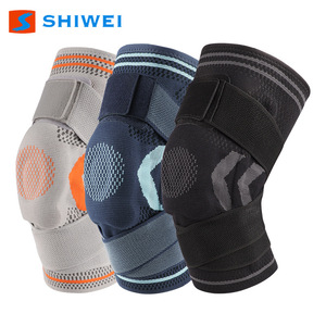 ชิเว่ย สนับเข่าสำหรับผู้ชายผู้หญิง อุปกรณ์ป้องกันข้อต่อสำหรับเล่นกีฬา วิ่ง บาสเก็ตบอล สีเทา สีส้ม สีน้ำเงินกรมท่า สีดำ สำหรับทุกเพศ - Product Image 1