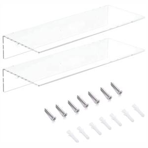 Étagère <span class=keywords><strong>de</strong></span> rangement murale en acrylique, transparente, flottante, pour collection <span class=keywords><strong>de</strong></span> figurines, livres Photo, plantes - Product Image 3