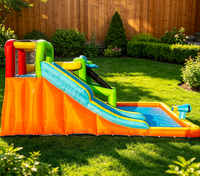 Château gonflable personnalisé avec toboggan aquatique, vente en gros, logo personnalisé, thème, certifié CPC, installation facile, pour entreprises de location