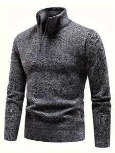 <span class=keywords><strong>Pull</strong></span> en maille style européen et américain, collection automne/hiver, avec isolation thermique renforcée, col semi-montant ajusté, vente en gros - Product Image 2