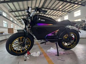 Bicicleta de Montaña Negra de 3000w/1500w para Adultos, con Llantas Gruesas de 20 Pulgadas, Ruedas de Aluminio Doradas, Estilo Sk-2 Stealth con Neon Soul the Black - Product Image 3