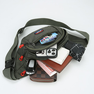 Men's Waterproof Chest Bag Oxford Cloth Lightweight Outdoor Waist Pack For Travel With Multiple Pockets And Card Slots - Product Image 1