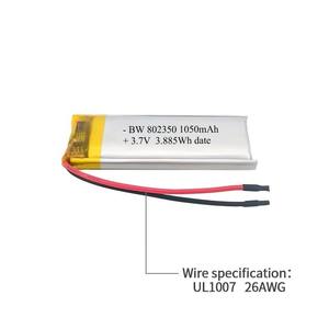BW 3.7V 1050mAh 2ワイヤー802350液体バッテリー500サイクルTWSレコーダースマートバンドMP3スマートウォッチL043用 - Product Image 3