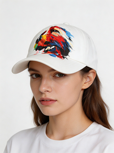 Casquette de baseball unisexe en coton, motif animal peint à la main en 3D, logo personnalisé, vente en gros, faible MOQ, Gorras Streetwear Hip Hop, casquette amincissante pour le visage - Product Image 4