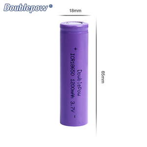 Batteria ricaricabile agli ioni di litio Doubepow 3.7V <span class=keywords><strong>1200mAh</strong></span> <span class=keywords><strong>18650</strong></span> Flat Top Cilindrica, capacità piena <span class=keywords><strong>18650</strong></span> <span class=keywords><strong>1200mAh</strong></span> 3.7V - Product Image 2