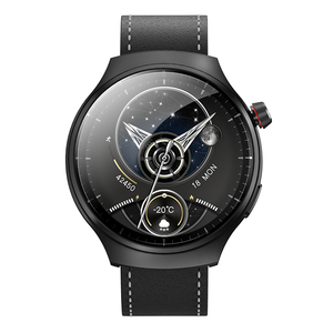 Smartwatch Amoled HW6 <span class=keywords><strong>Max</strong></span> 1.52 "orologio chiamata Silicone + pelle + metallo 3 cinturini NFC dispositivi indossabili Hw6max Smart Watch - Product Image 4