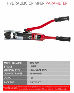 ZYO-400 12 Ton Hydraulic Wire Hexagon Terminal Crimper <strong>Crimping</strong> Tool <strong>Set</strong> - Product Image 4