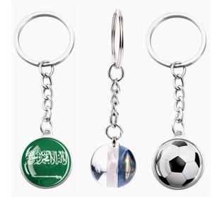 Porte-clés et pendentif de sac en verre avec fleur en cristal, motif drapeau national de l'<span class=keywords><strong>Arabie</strong></span> <span class=keywords><strong>Saoudite</strong></span>, bijou souvenir de voyage - Product Image 1