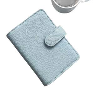 Carnet à anneaux A7 personnalisé en cuir PU avec bouton pour la planification budgétaire et design de portefeuille M5 - Product Image 6