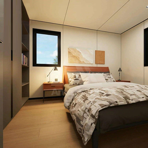 <span class=keywords><strong>Maison</strong></span> conteneur modulaire préfabriquée de 20 pieds en acier galvanisé, extensible, à deux étages, avec toit incliné et double ailes, pour chambre et bureau - Product Image 6