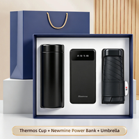 Coffret Cadeau d'Affaires de Luxe Personnalisé 3-en-1 avec Logo, Sac et Gobelet Isotherme – Accessoires Quotidiens 2026