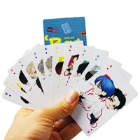 2022 scatole scatola trasparente per carte da gioco personalizzate in lamina d'oro 24k in plastica personalizzata con caratteri grandi