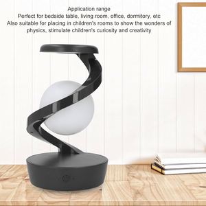 Lampe de table sans fil à suspension rotative, lampe de chevet moderne blanche, lampe de table RGB, lumière d'ambiance nocturne - Product Image 6