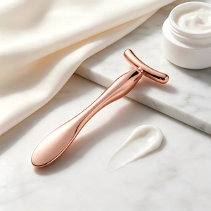 Masseur oculaire 2-en-1 en alliage de zinc en forme de T, applicateur de crème contour des <span class=keywords><strong>yeux</strong></span> double extrémité, baguette de massage anti-âge liftante <span class=keywords><strong>pour</strong></span> soins de la peau - Product Image 6
