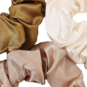 Chouchous en satin de soie surdimensionnés de qualité supérieure, élastiques doux sans plis pour femmes, grands accessoires capillaires en soie pour cheveux épais et bouclés - Product Image 2