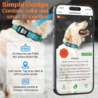 Collar y Correa para Perro con Software Smart ID Compatible con AirTag, con Ranura Oculta para AirTag, Personalizado