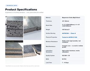 Panneaux de plancher structurels monocouche de 3/4 po d'épaisseur, 4' x 8' et 4' x 10', remplaçant le contreplaqué <span class=keywords><strong>OSB</strong></span> et le gypse-ciment - Product Image 2
