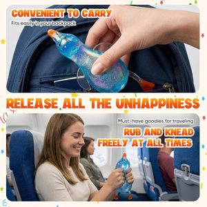 Duck <b>Squishy</b> Stress Ball Glitter TPE Soft Slow Rise Fidget Toy For Kids Age 5 To 7 Years Unisex - Product Image 2