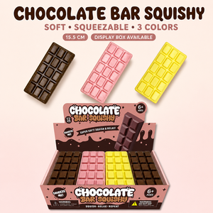 Juguete Blandito con Forma de Barra de Chocolate de 15.5cm, Juguete Antiestrés Suave para Apretar, 3 Colores para Recuerdos de Fiesta - Product Image 1