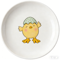 Assiette en céramique au design créatif de poussins, imprimé décoratif, pour restaurant, service, décoration murale, accessoire de table à manger