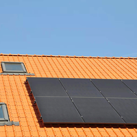 Tuiles de toit perc 540w, kit de modules de cellules solaires entièrement noires, panneaux de bardages de toit