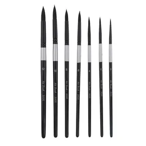 Juego <span class=keywords><strong>de</strong></span> 7 Pinceles <span class=keywords><strong>de</strong></span> Cisne Negro Premium para <span class=keywords><strong>Dibujo</strong></span>, Técnicas <span class=keywords><strong>de</strong></span> Acuarela y Bellas Artes - Pinceles <span class=keywords><strong>de</strong></span> Nailon Artísticos Profesionales - Product Image 1