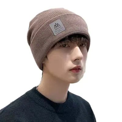 The New Listing Superior Quality Fashion Men Luxury Warm Winter Solid Color Beanie Cap Knitted Hat