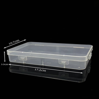 Boîte en plastique PP transparente carrée et rectangulaire écologique, multifonctionnelle, pour le rangement de bijoux, petite boîte, produits ménagers