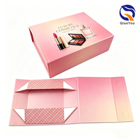 Kotak Hadiah Lipat Hemat Ruang dengan Finishing Matte, Penutup Magnetik, Logo Kustom untuk Hadiah Ulang Tahun Perusahaan