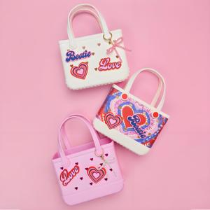 Sac de plage pliable imperméable pour <span class=keywords><strong>femme</strong></span> en EVA, grande capacité, deux poignées ouvertes, motif floral ajouré, imprimé lettres - Vente en gros OEM/ODM - Product Image 2