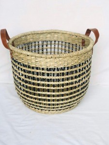 Wholesale 100% Natural Seagrass Storage <b>Basket</b> Handwoven <b>Wicker</b> with Handles Direct From Vietnam for Kitchen & <b>Laundry</b> Use - Product Image 5