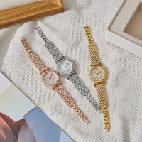 Montre-bracelet à quartz pour femme, style influenceur TikTok, entièrement sertie de diamants, aiguille bleue, écologique, tendance