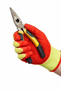 Guantes de seguridad CVC con textura de látex arrugado, recubiertos de caucho natural, antideslizantes, de punto sin costuras, con puño elástico tejido, Vietnam - Product Image 5