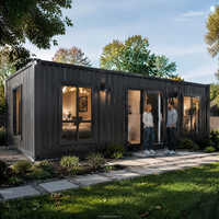 Maison conteneur modulaire extensible de 40 pieds pour hôtel, villa, complexe balnéaire, résistant à l'eau, certifiée CE