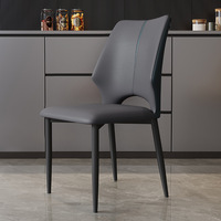 Table de restaurant commerciale îlot central marron italienne haut de gamme, chaise de salle à manger en métal anti-rayures, luxe léger, moderne et minimaliste
